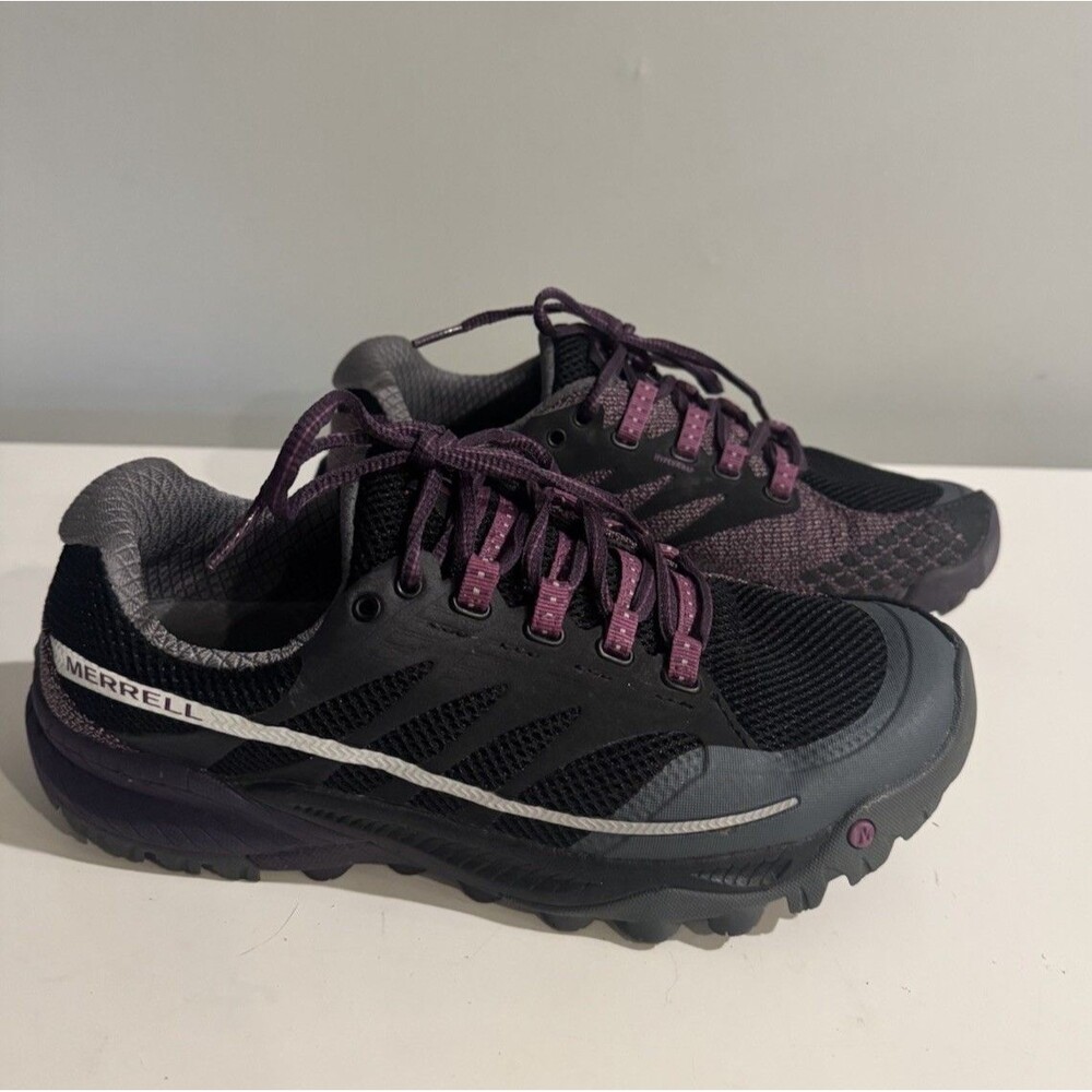 Merrell All Out Charge Trial Running Shoes Sneakers Black Wild Plum Size 7